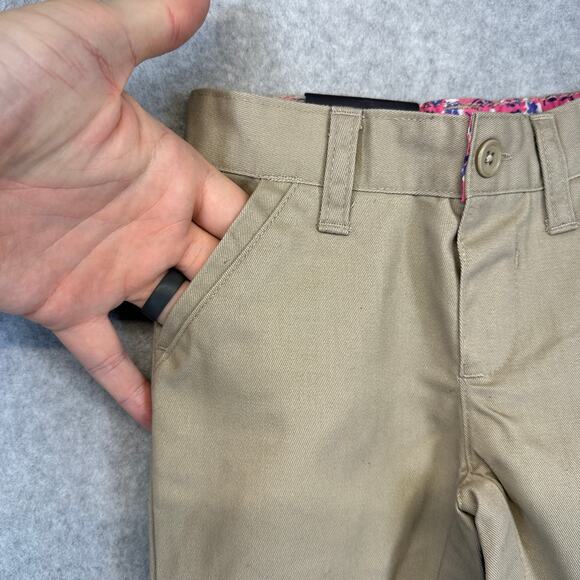 U.S. Polo Assn Pants Kids Girls Size 2T Khaki Beige Cotton Blend Skinny Uniform - Picture 4 of 15